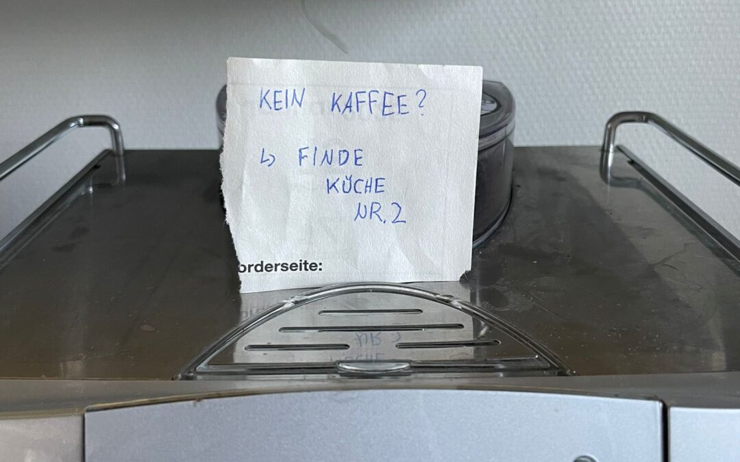 Tag9 (Küche): Kaffeestreich und Nudelauflauf