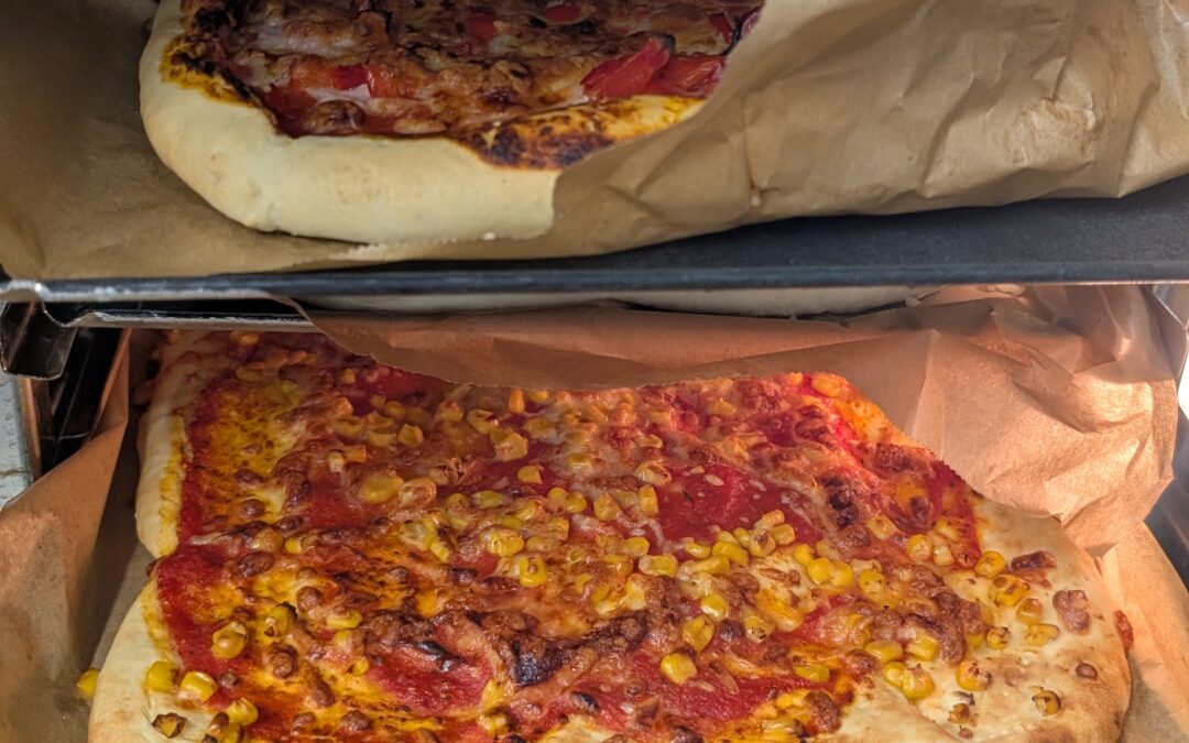 Pizza im Ofen